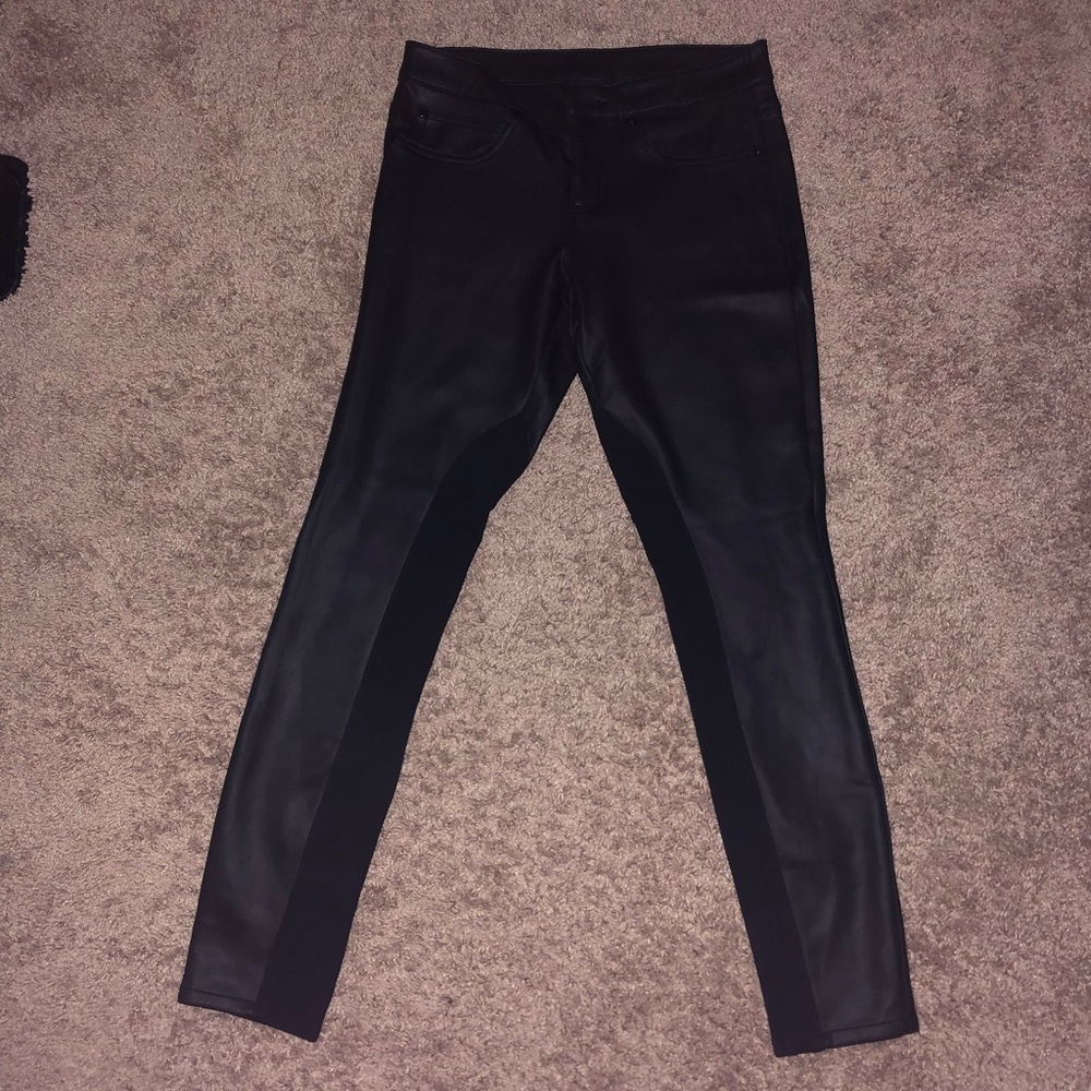 Faux leather pants